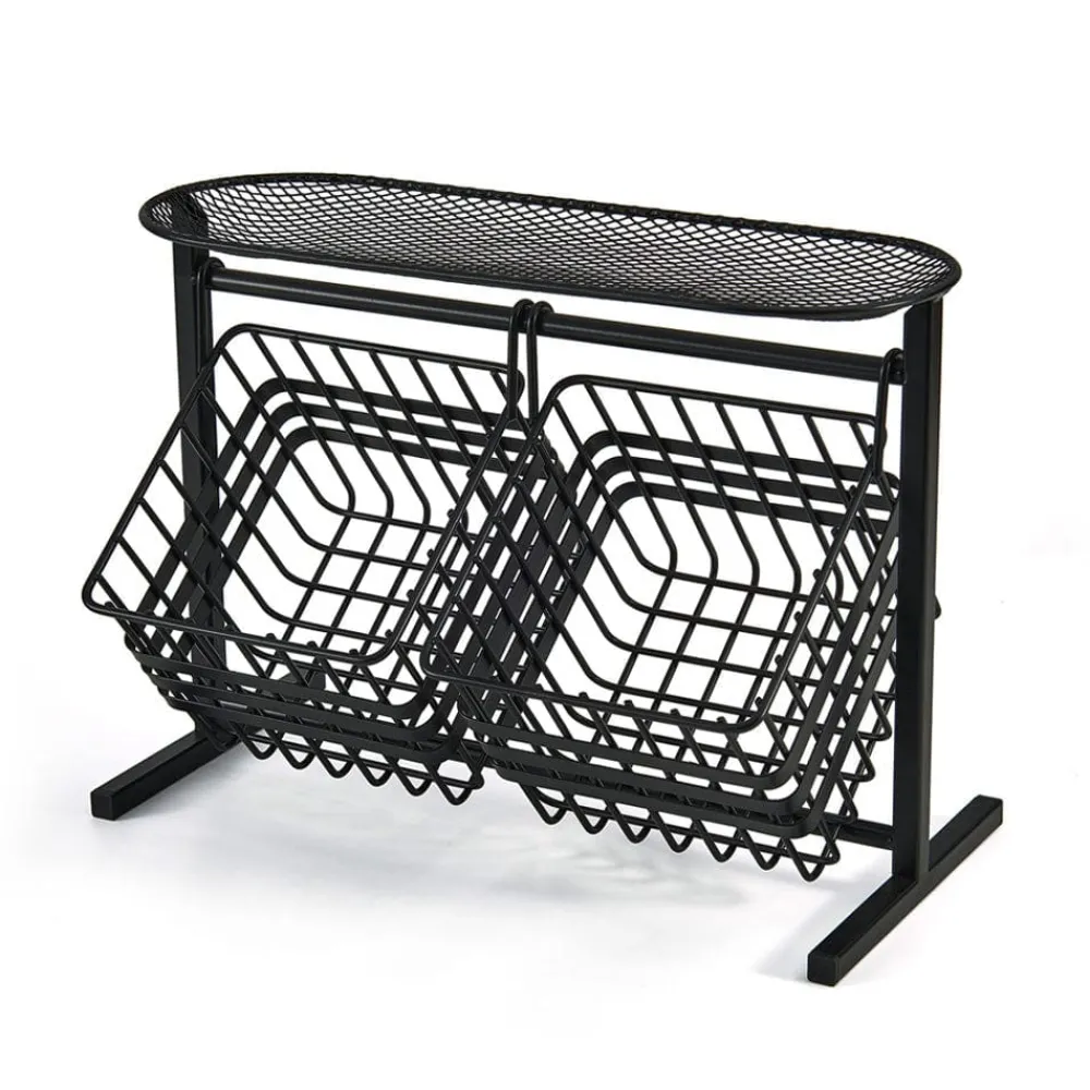 Gourmet Basics® Wrapped Band 2 Tier Storage Basket- Fruit And Storage Baskets