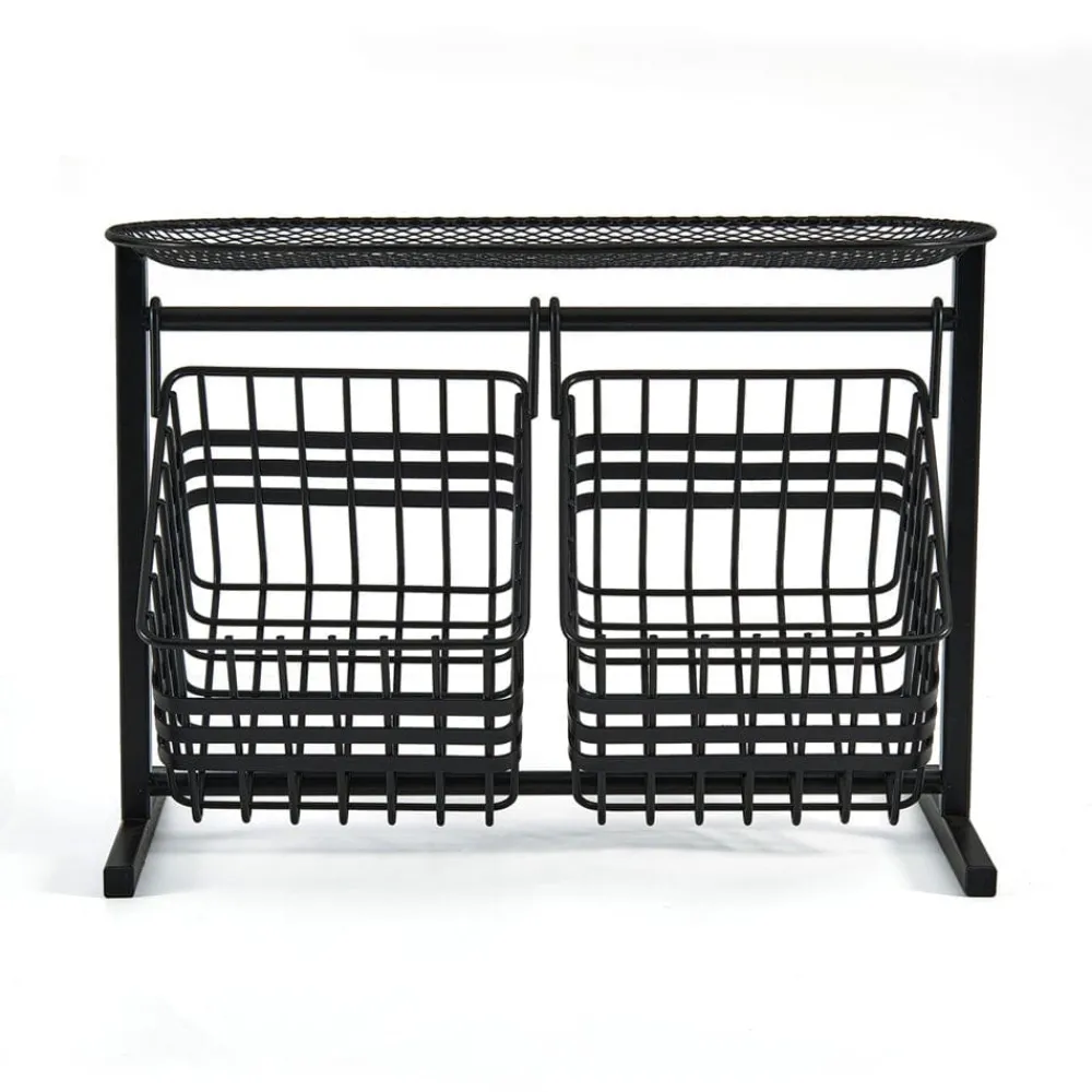 Gourmet Basics® Wrapped Band 2 Tier Storage Basket- Fruit And Storage Baskets