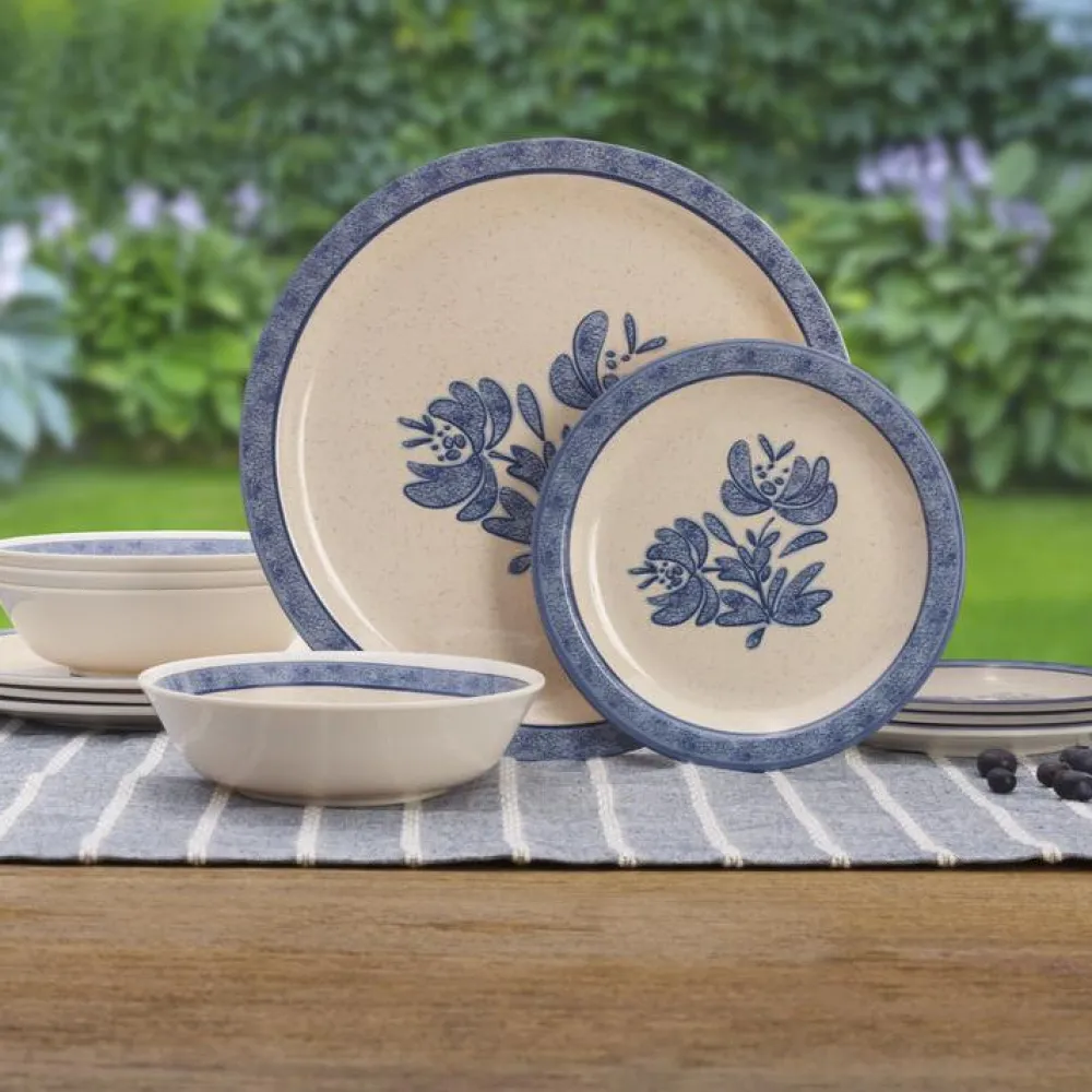 Pfaltzgraff® Yorktowne Outdoor Melamine Dinnerware Set- Dinnerware Service For 8|Dinnerware Service For 4